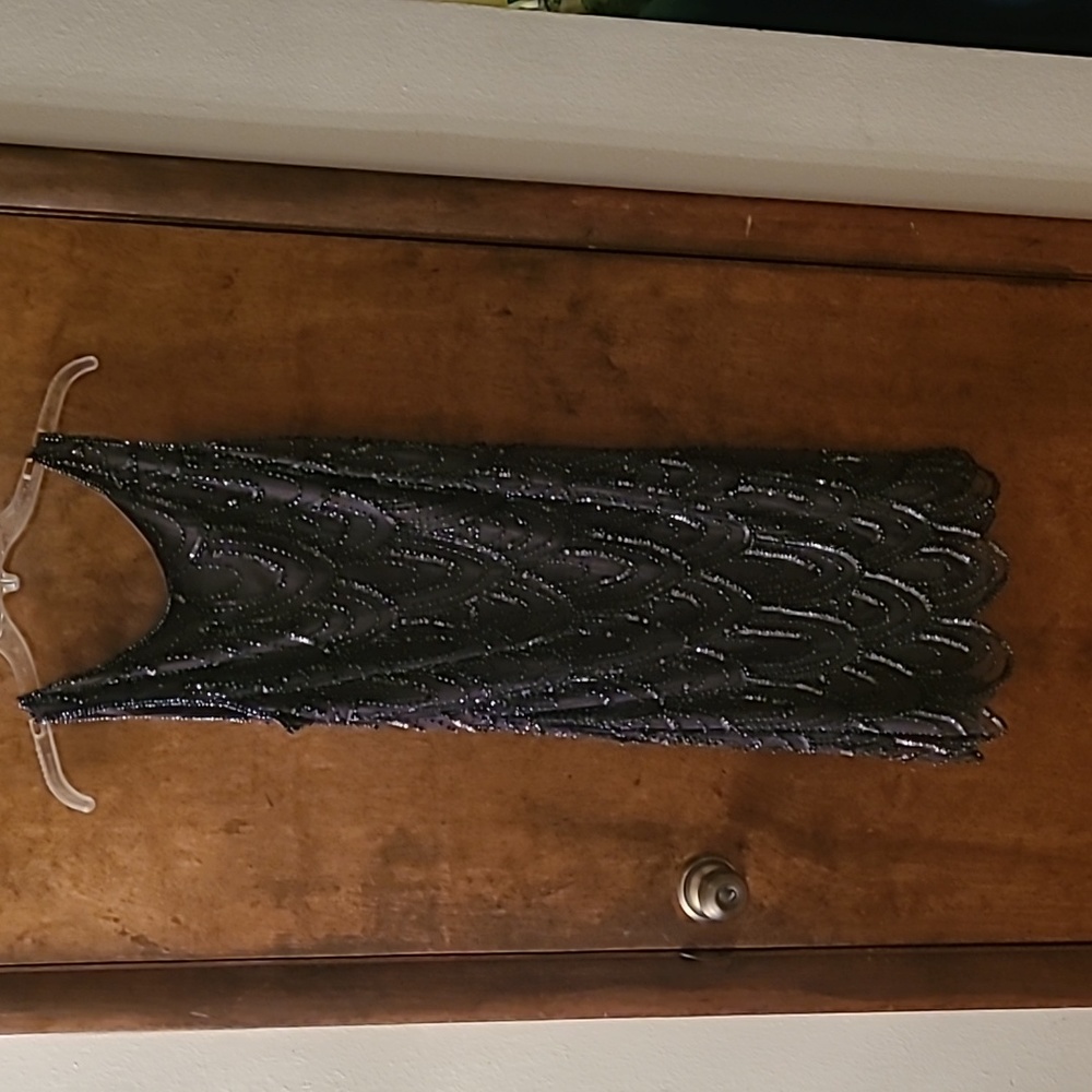 Gray beaded flapper dress
